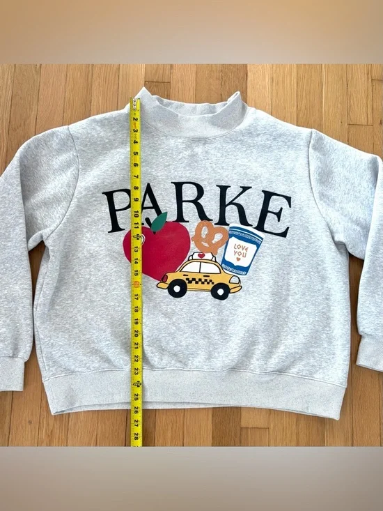 PARKE New York Sweatshirt Mock Neck Limited Edition NYC Taxi Size L/XL - Picture 5 of 10